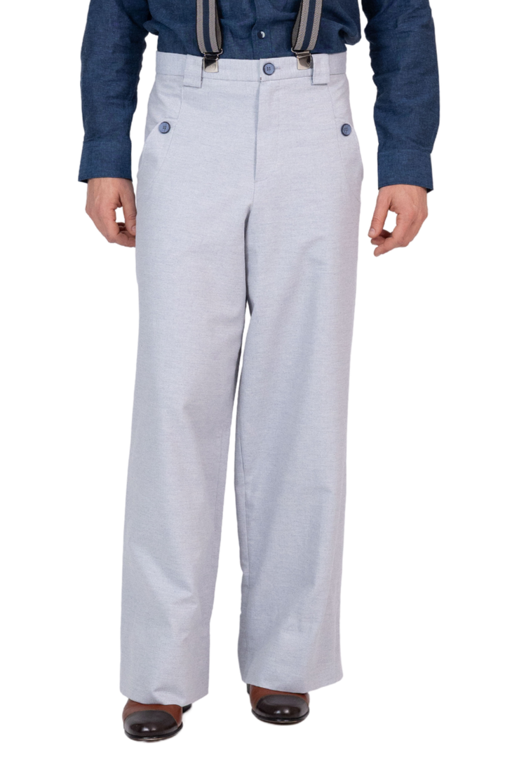 Pastel Men's Tango Pants With Button Pocket Details