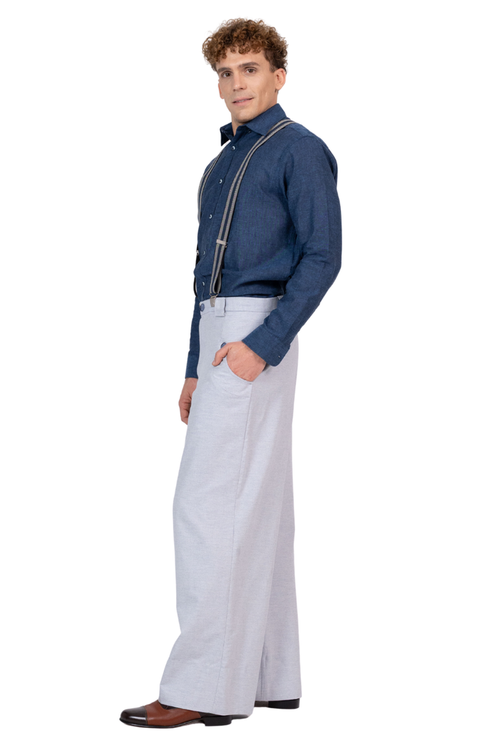 Pastel Men's Tango Pants With Button Pocket Details