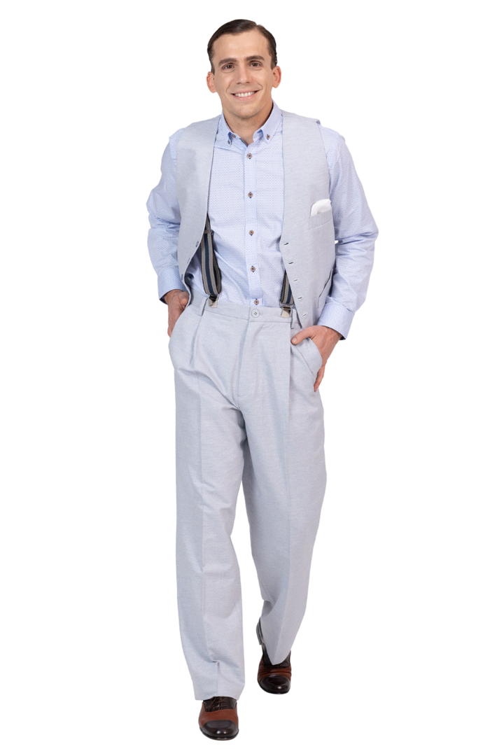 Pastel Tango Pants With Front Pleat
