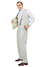 Load image into Gallery viewer, Beige Dotted Striped Men's Adjustable Suspenders