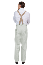 Load image into Gallery viewer, Beige Dotted Striped Men's Adjustable Suspenders