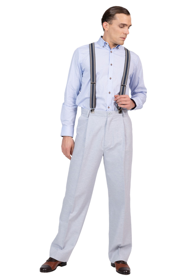 Pastel Tango Pants With Front Pleat