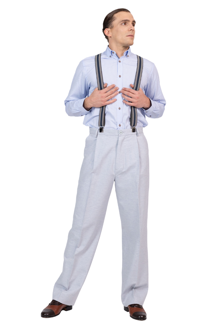 Pastel Tango Pants With Front Pleat
