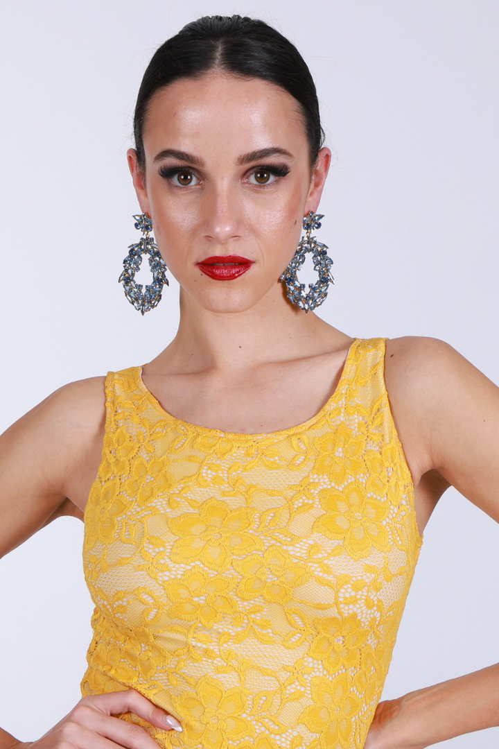 Pastel Blue Flora Tango Earrings