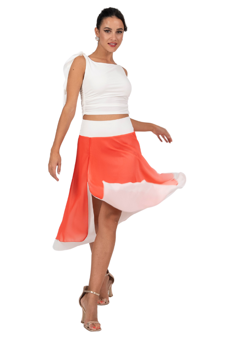 Gradient Two-layer Georgette Skirt