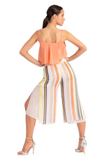 Load image into Gallery viewer, Peach Loose Crop Top With Bust Lining