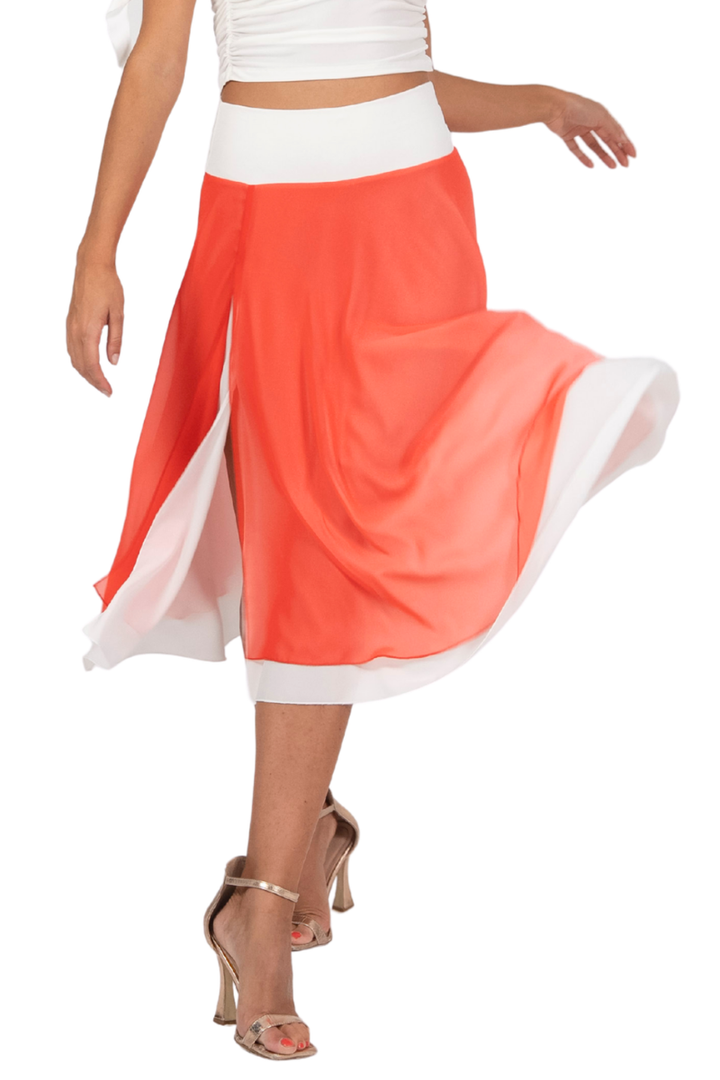 Gradient Two-layer Georgette Skirt