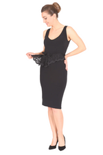 Load image into Gallery viewer, Pencil Dress With Lace Belt Details
