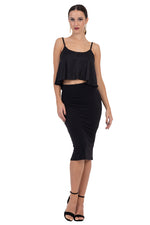 Load image into Gallery viewer, Pencil Skirt With Satin Back Ruffles
