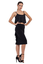 Load image into Gallery viewer, Pencil Skirt With Satin Back Ruffles
