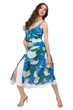 Load image into Gallery viewer, Peony Floral Two-Layer Georgette Dance Skirt