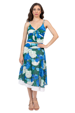 Load image into Gallery viewer, Peony Floral Two-Layer Georgette Dance Skirt