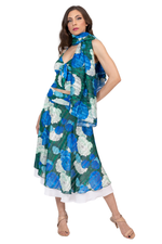 Load image into Gallery viewer, Peony Floral Two-Layer Georgette Dance Skirt