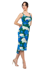 Load image into Gallery viewer, Peony Floral Fishtail Dress With Adjustable Ruched Keyhole Back