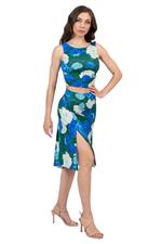 Load image into Gallery viewer, Peony Floral Tango Skirt With Rich Back Draping