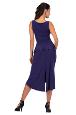 Load image into Gallery viewer, Peplum Tango Dress With Slit
