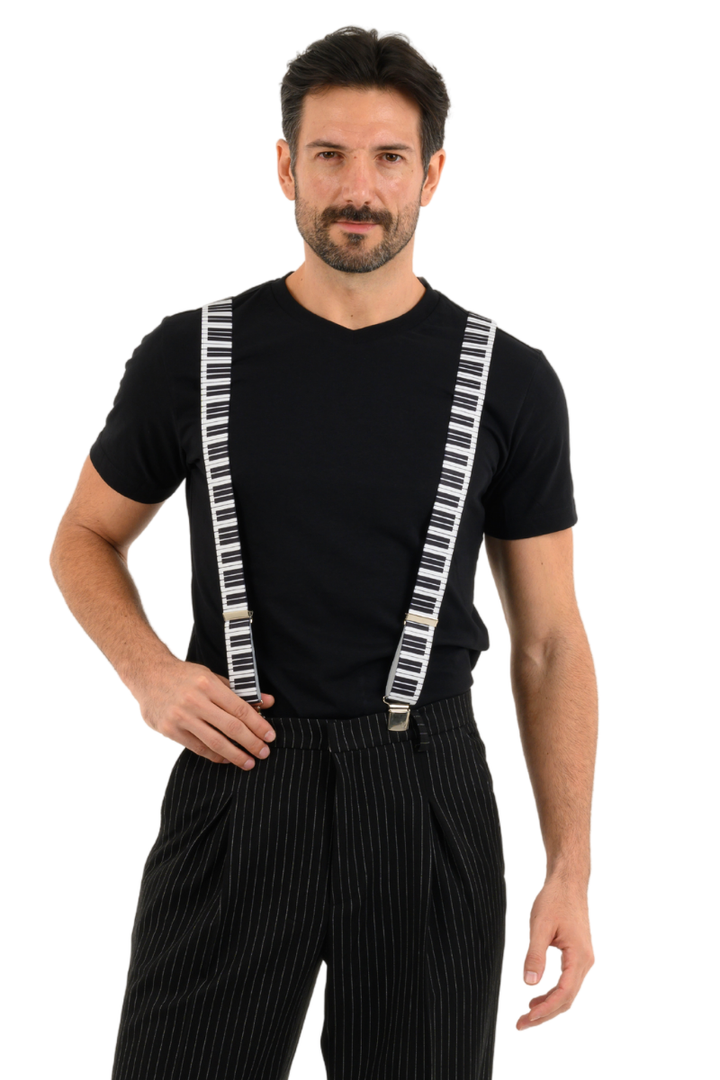 Piano Keys Men's Adjustable Suspenders