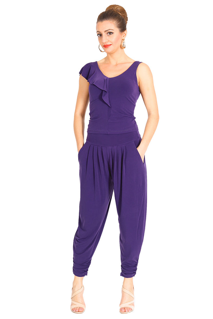 Harem Style Tango Pants with Pleated Front