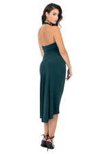 Load image into Gallery viewer, Plunge Halterneck Dress with Metallic Detail