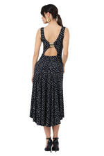 Load image into Gallery viewer, Polka Dot Dress With Cutout Back &amp; Metallic Detail