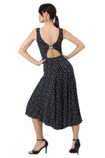 Load image into Gallery viewer, Polka Dot Dress With Cutout Back &amp; Metallic Detail