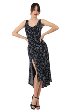 Load image into Gallery viewer, Polka Dot Dress With Cutout Back &amp; Metallic Detail