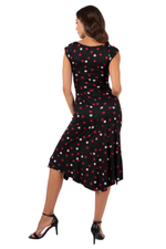 Load image into Gallery viewer, Polka Dot Dress With Front Ruffles And Gatherings
