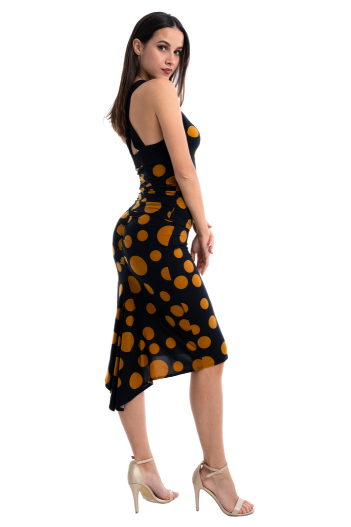 Polka Dot Fishtail Tango Skirt