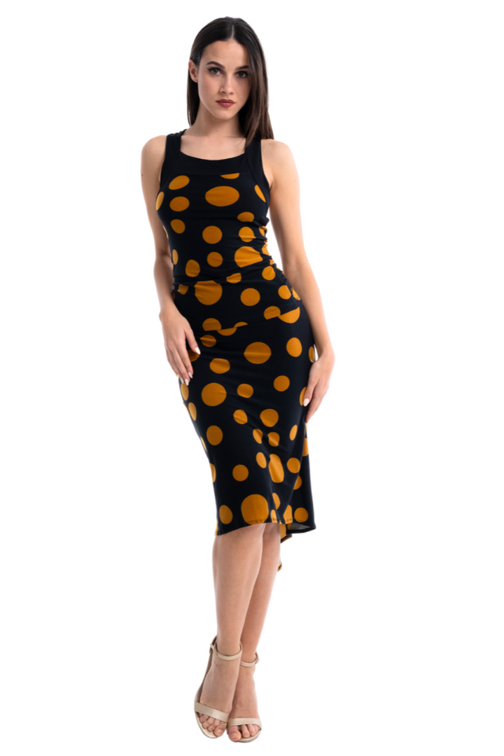 Polka Dot Fishtail Tango Skirt