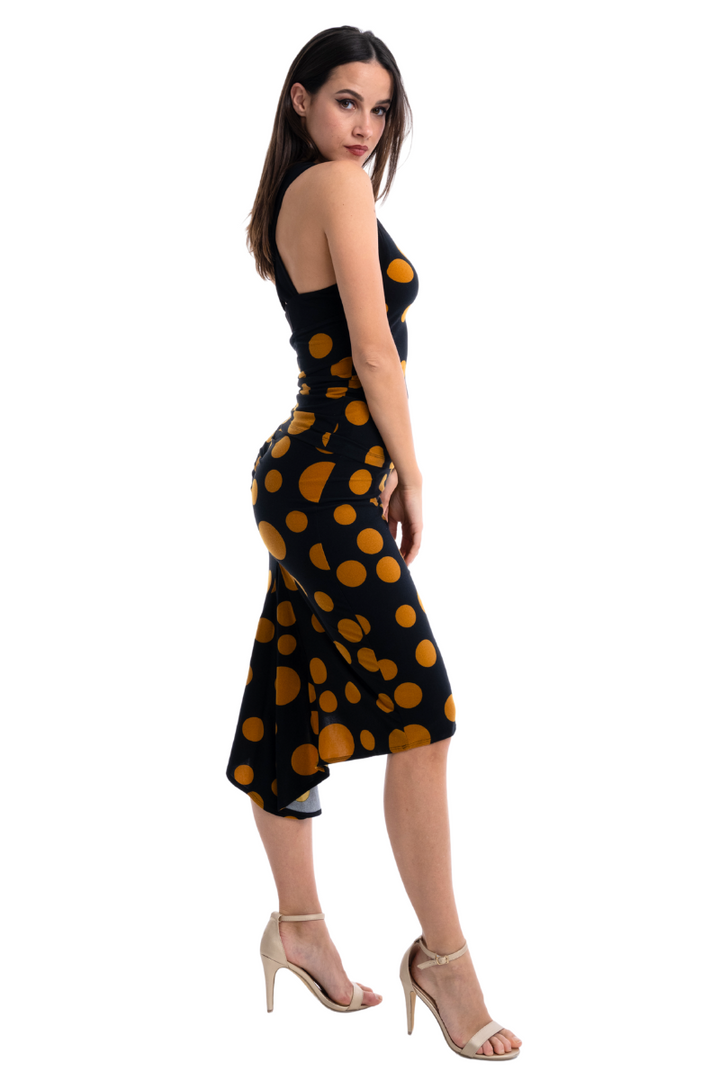 Polka Dot Fishtail Tango Skirt