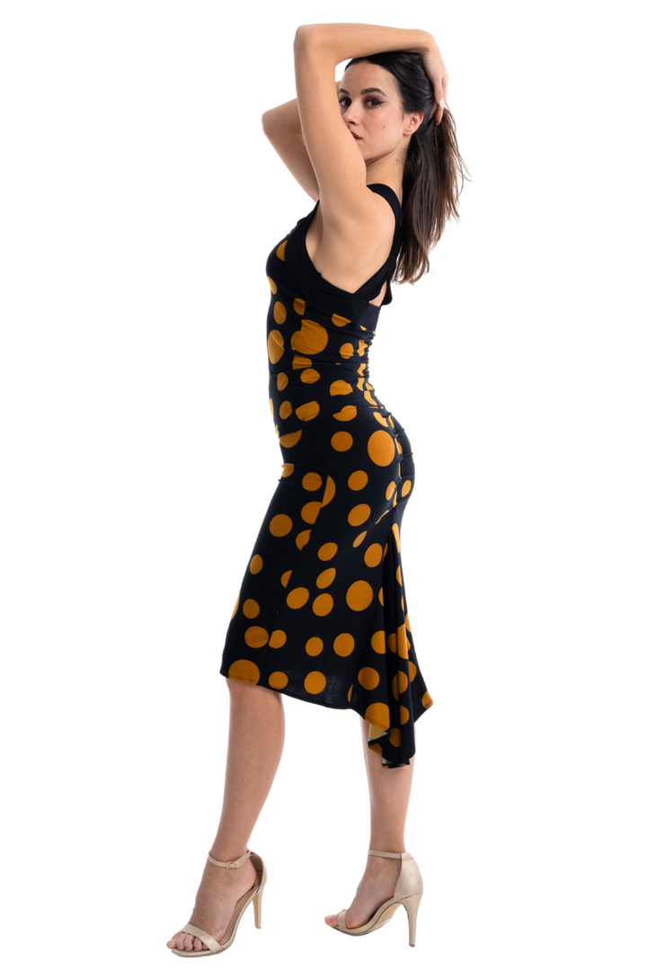 Polka Dot Fishtail Tango Skirt