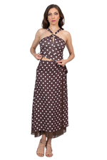 Load image into Gallery viewer, Polka Dot Two-layer Wrap Dance Skirt