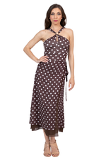 Load image into Gallery viewer, Polka Dot Two-layer Wrap Dance Skirt