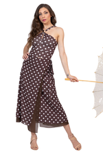Load image into Gallery viewer, Polka Dot Two-layer Wrap Dance Skirt
