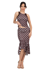 Load image into Gallery viewer, Polka Dot Keyhole Back Top With Lace