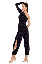 Load image into Gallery viewer, Polka Dot One-Sleeve Tango Top
