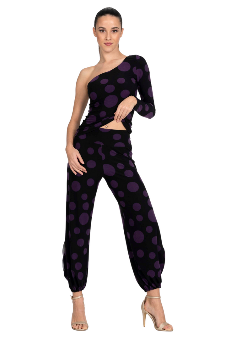 Polka Dot One-Sleeve Tango Top