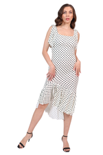Load image into Gallery viewer, Polka Dot Ruffled Dance Dress With Decorative Bow Details