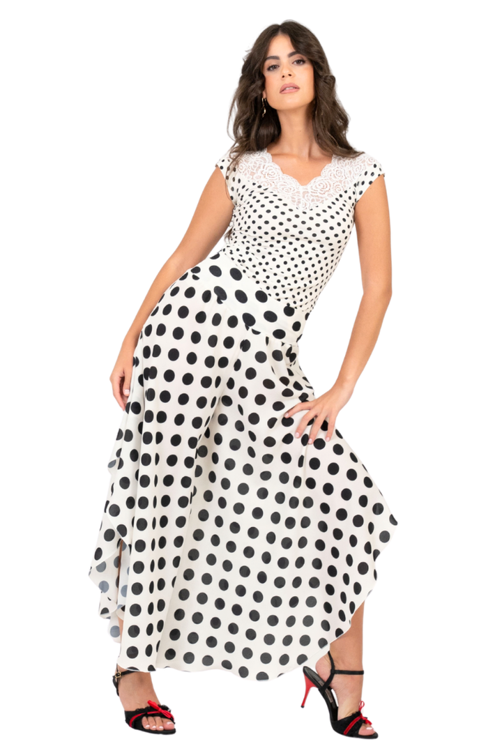 Polka Dot Skirt Style Flowy Dance Pants