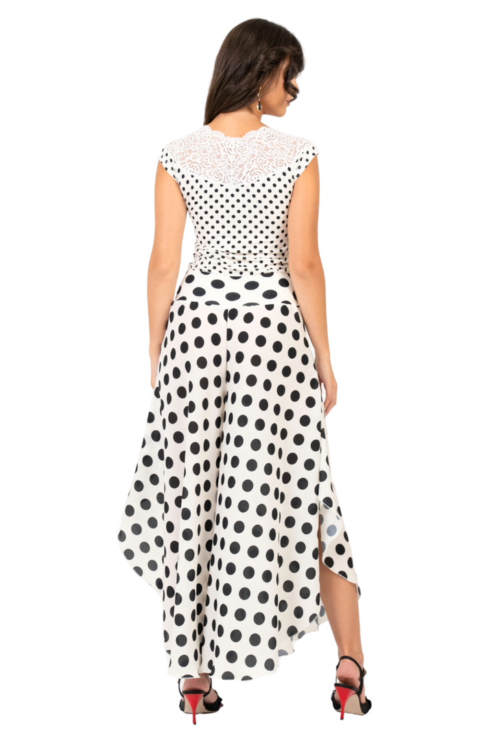 Polka Dot Skirt Style Flowy Dance Pants