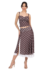Load image into Gallery viewer, Polka Dot Sweetheart Gathered Crop Top