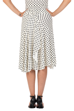 Load image into Gallery viewer, Polka Dot Tango Skirt With Rich Back Draping