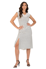 Load image into Gallery viewer, Polka Dot Tango Top With Lace Neckline