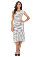 Load image into Gallery viewer, Polka Dot Tango Top With Lace Neckline