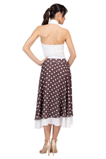 Load image into Gallery viewer, Polka Dot Two-layer Georgette Skirt With White Underlayer