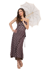 Load image into Gallery viewer, Polka Dot Two-layer Wrap Dance Skirt