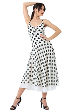 Load image into Gallery viewer, Polka Dot Two Layer Front Knot Dress