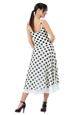 Load image into Gallery viewer, Polka Dot Two Layer Front Knot Dress