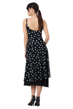 Load image into Gallery viewer, Polka Dot Two Layer Front Knot Dress