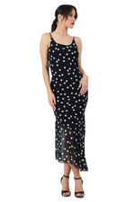 Load image into Gallery viewer, Polka Dot Georgette Flowy Tango Dress